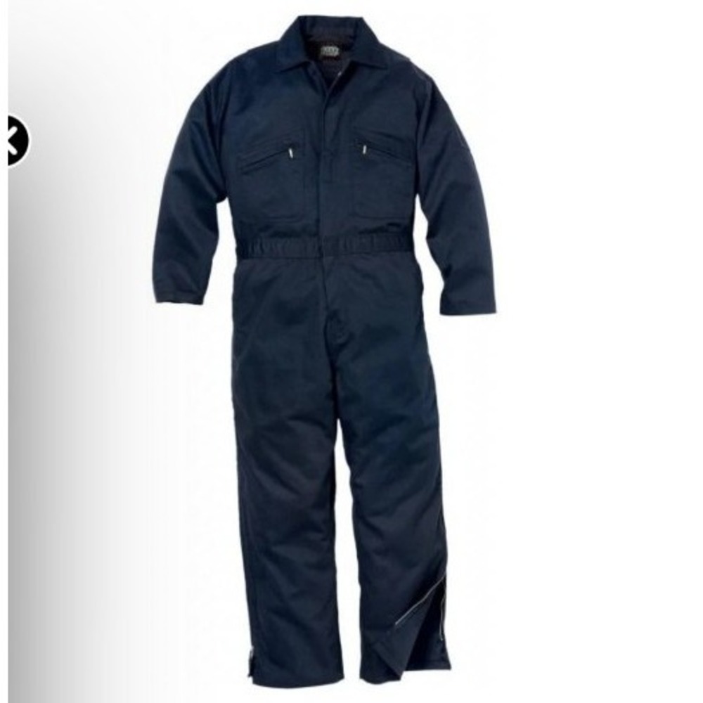 Key Unlined Men SZ M Reg.‎ Mechanic Utility long sleeve Zip front Coveralls Navy